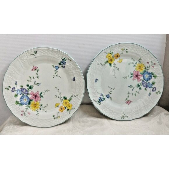 Mikasa Victoria Antique Green Salad Plate 8 1/8" D3401 Set Of 2 New - Picture 9 of 9